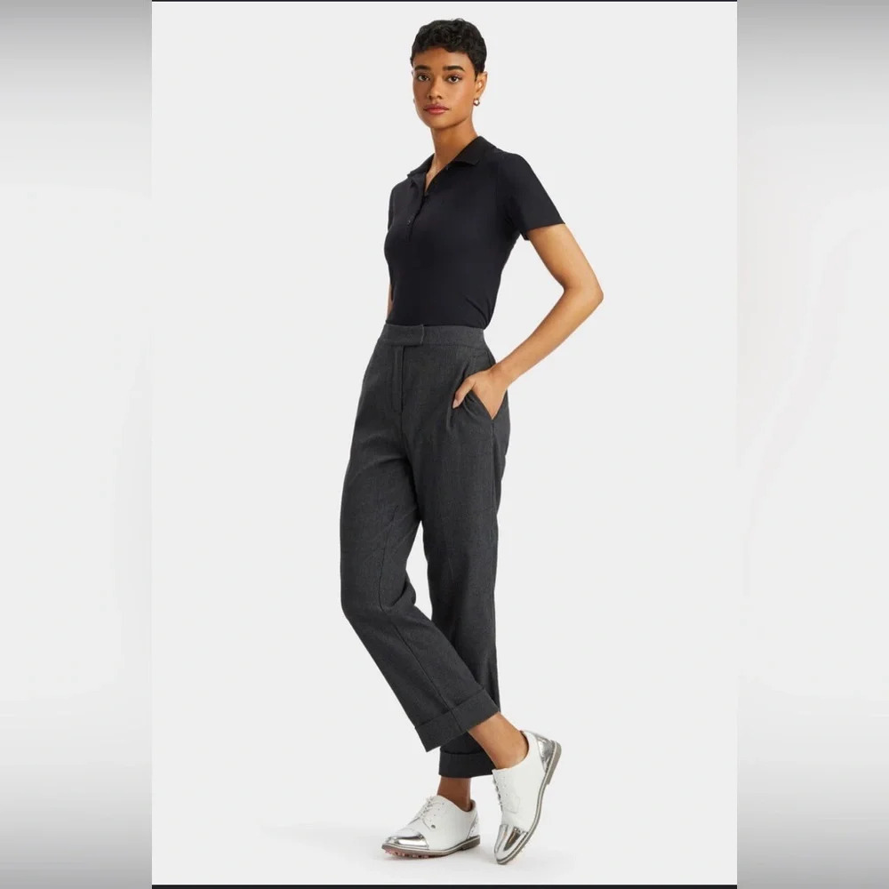 G/Fore CUFFED GLEN PLAID STRETCH
TROUSER sz 2